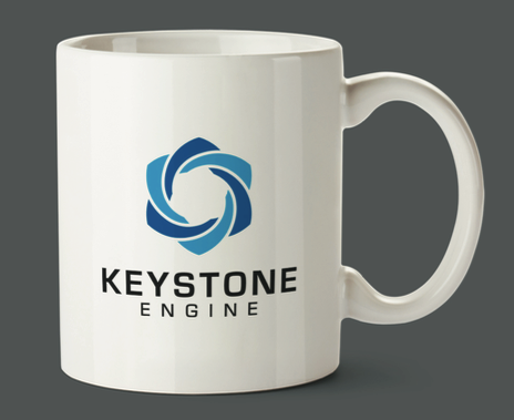 Mug with colored logo